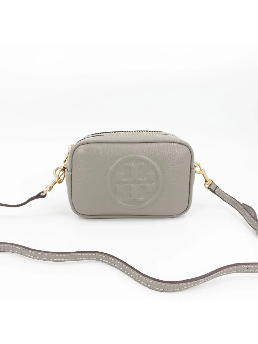 Tory Burch Perry Bombé Mini Bag Gray Heron OS